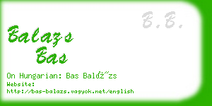 balazs bas business card